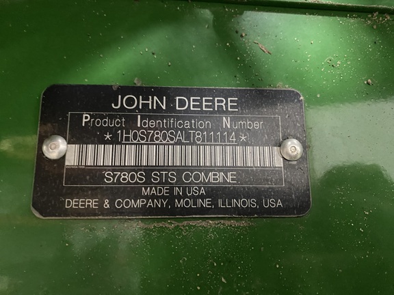2020 John Deere S780 Combine