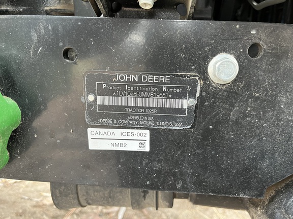 2021 John Deere 1025R Tractor Compact