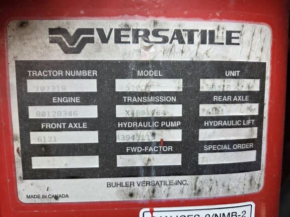 2019 Versatile 570DT Tractor Rubber Track