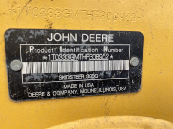 2017 John Deere 333G Compact Track Loader