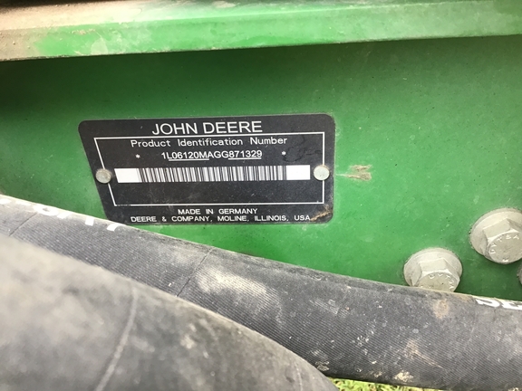 2016 John Deere 6120M Cab Tractor