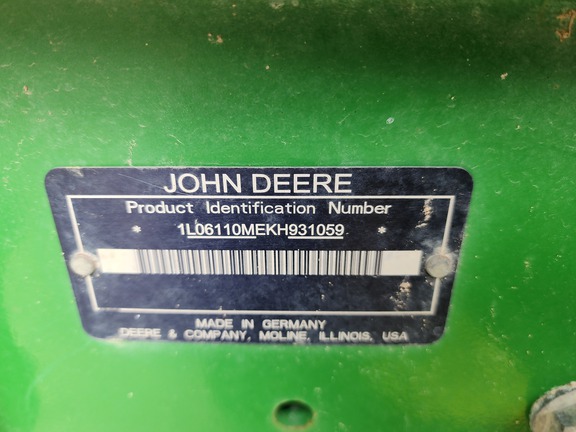 2019 John Deere 6110M Cab Tractor