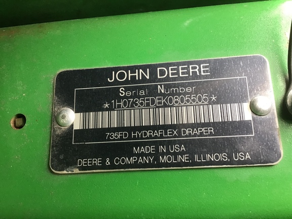 2019 John Deere 735FD Header Combine