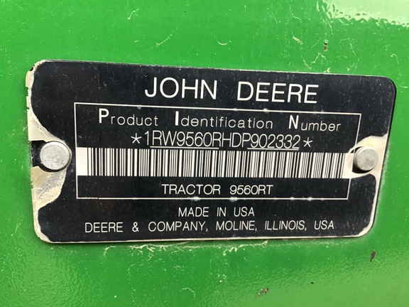 2013 John Deere 9560RT Tractor Rubber Track