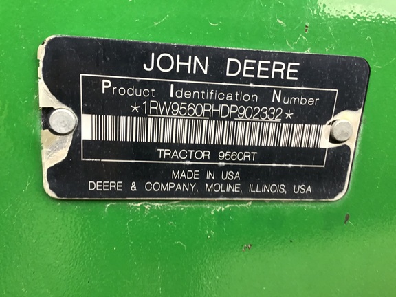 2013 John Deere 9560RT Tractor Rubber Track