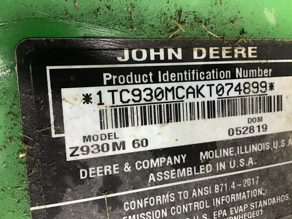 2019 John Deere Z930M Mower/Zero Turn