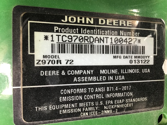 2022 John Deere Z970R Mower/Zero Turn