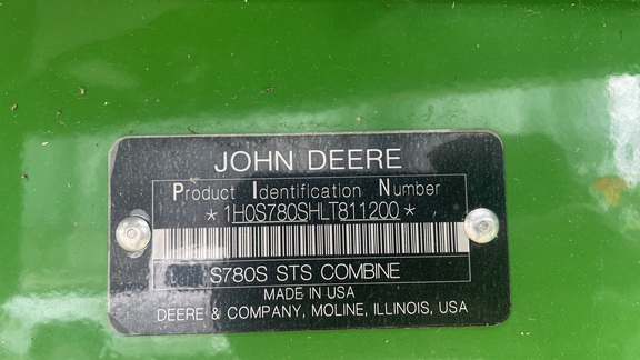 2020 John Deere S780 Combine