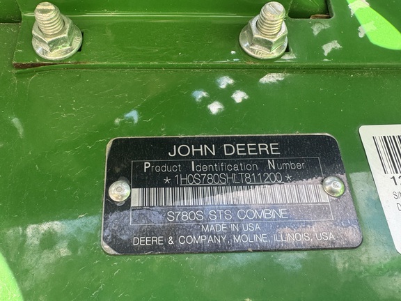 2020 John Deere S780 Combine