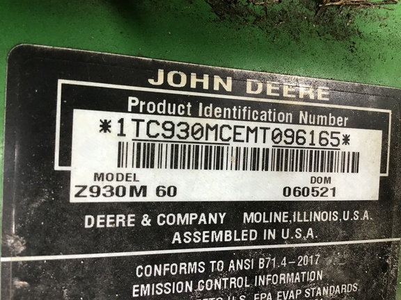 2021 John Deere Z930M Mower/Zero Turn