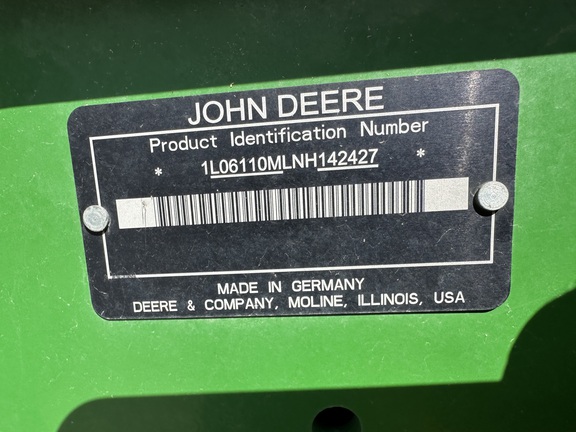 2022 John Deere 6110M Tractor