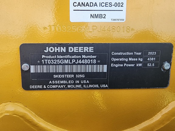 2023 John Deere 325G Compact Track Loader
