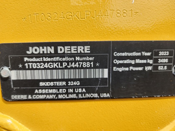 2023 John Deere 324G Skid Steer Loader