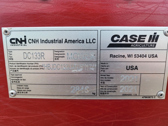 2021 Case IH DC133 Mower Conditioner