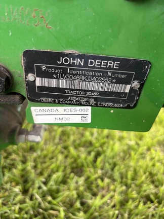 2018 John Deere 3046R Tractor Compact