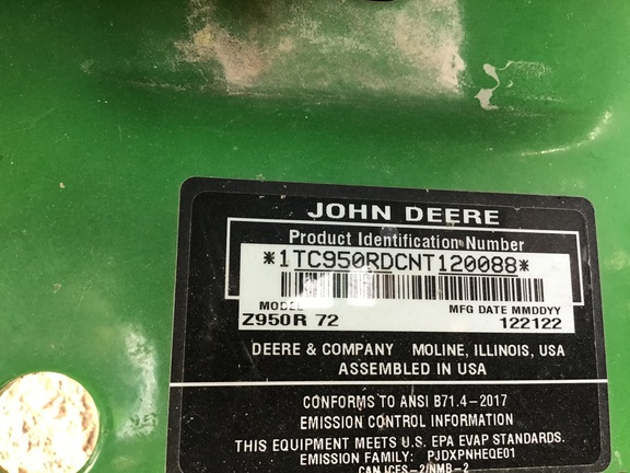 2023 John Deere Z950R Mower/Zero Turn