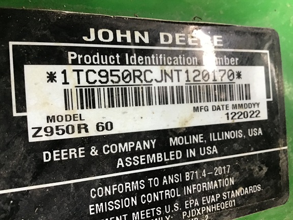 2023 John Deere Z950R Mower/Zero Turn