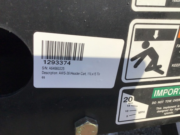 2018 Unverferth AWS-36 Header Transport