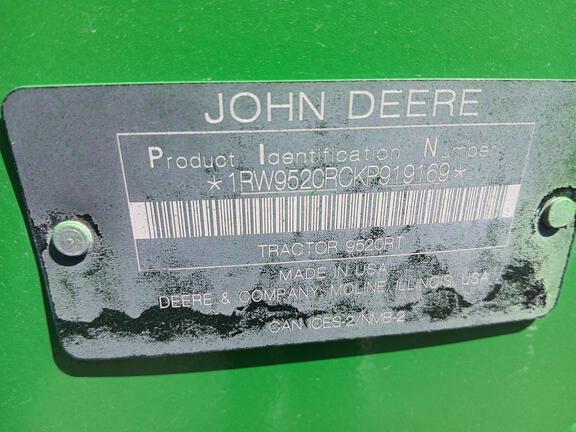 2019 John Deere 9520RT Tractor Rubber Track
