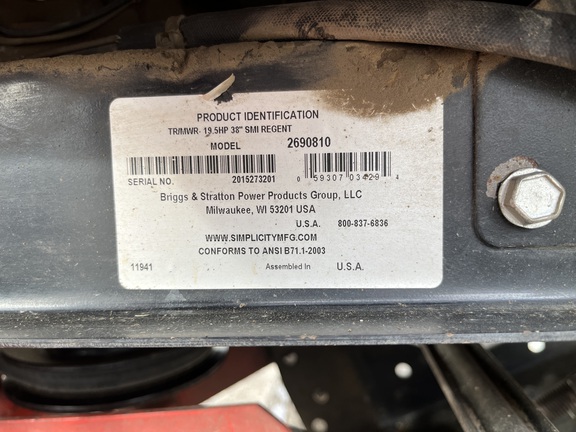 2011 Simplicity Regent 19.5 Garden Tractor