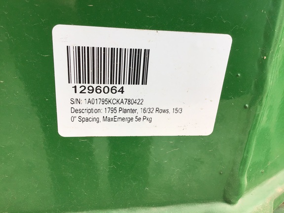 2019 John Deere 1795 Planter