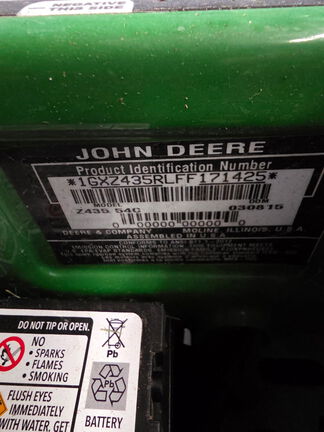 2015 John Deere Z435 Mower/Zero Turn