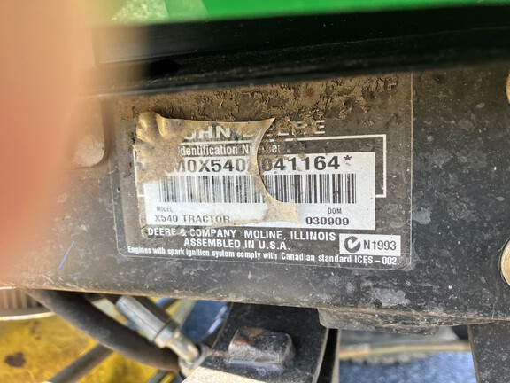 2009 John Deere X540 Garden Tractor