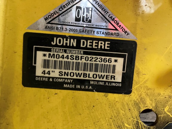 2013 John Deere 44SB Snow Blower