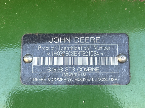 2022 John Deere S780 Combine