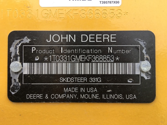 2019 John Deere 331G Compact Track Loader