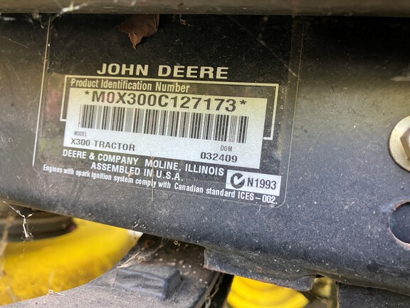 2009 John Deere X300 Garden Tractor