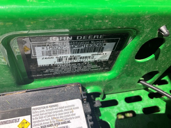 2011 John Deere Z655 Mower/Zero Turn