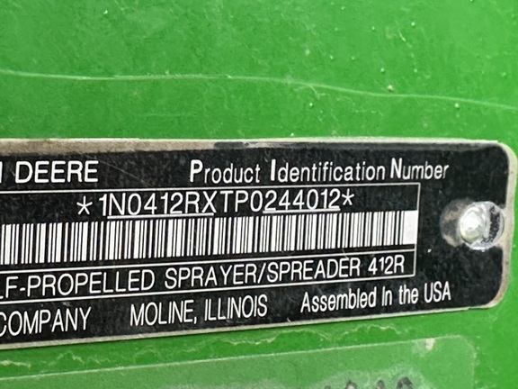2024 John Deere 412R Sprayer/High Clearance