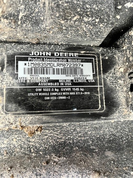 2024 John Deere XUV 835M ATV