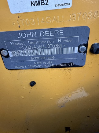 2020 John Deere 314G Skid Steer Loader