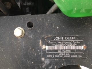 2012 John Deere 1026R Tractor