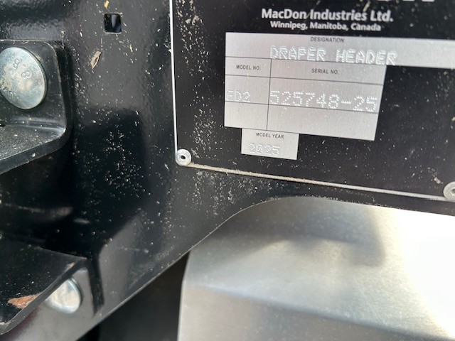 2025 MacDon FD240 Header Draper Flex