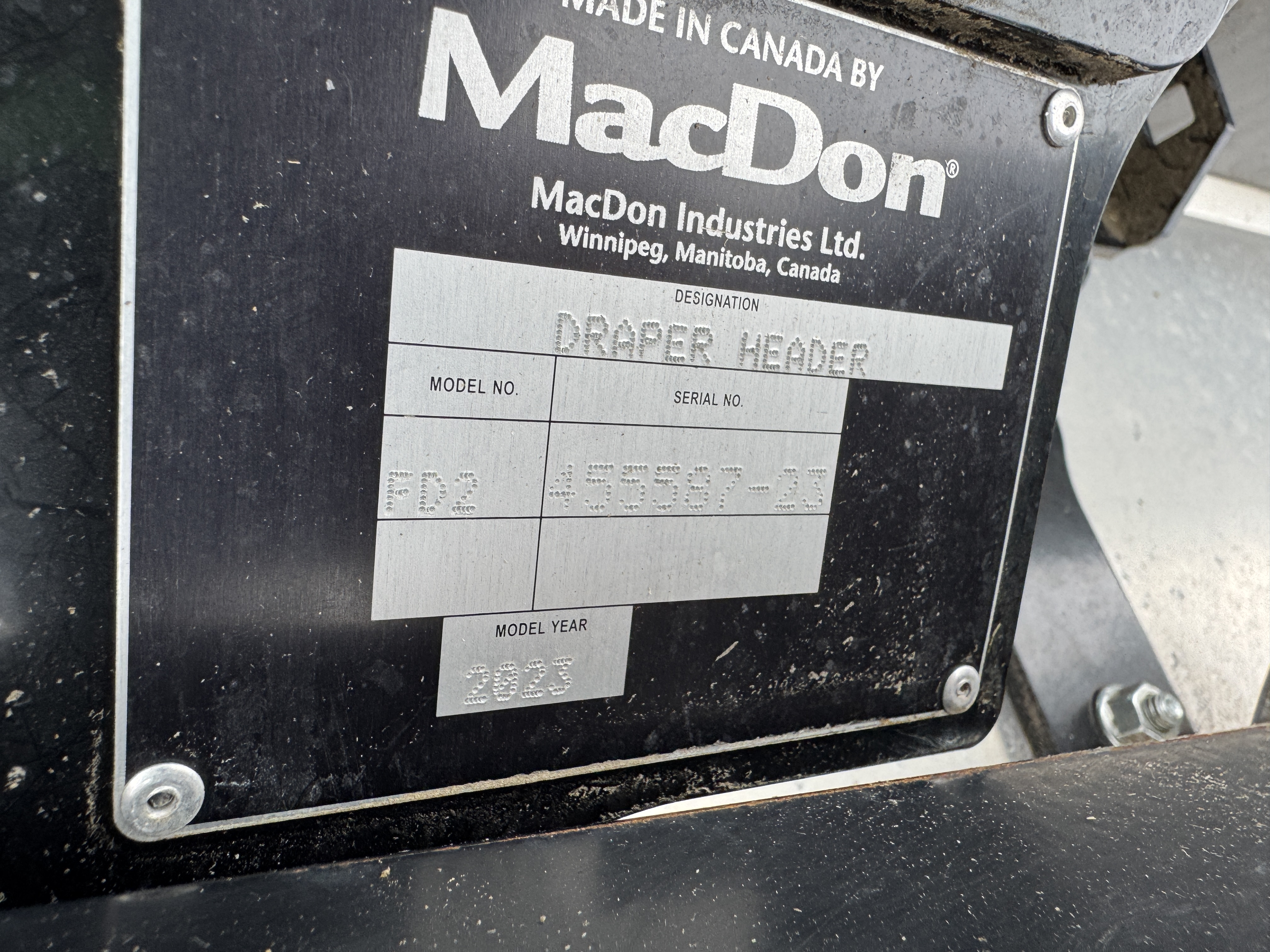 2023 MacDon FD240 Header Combine