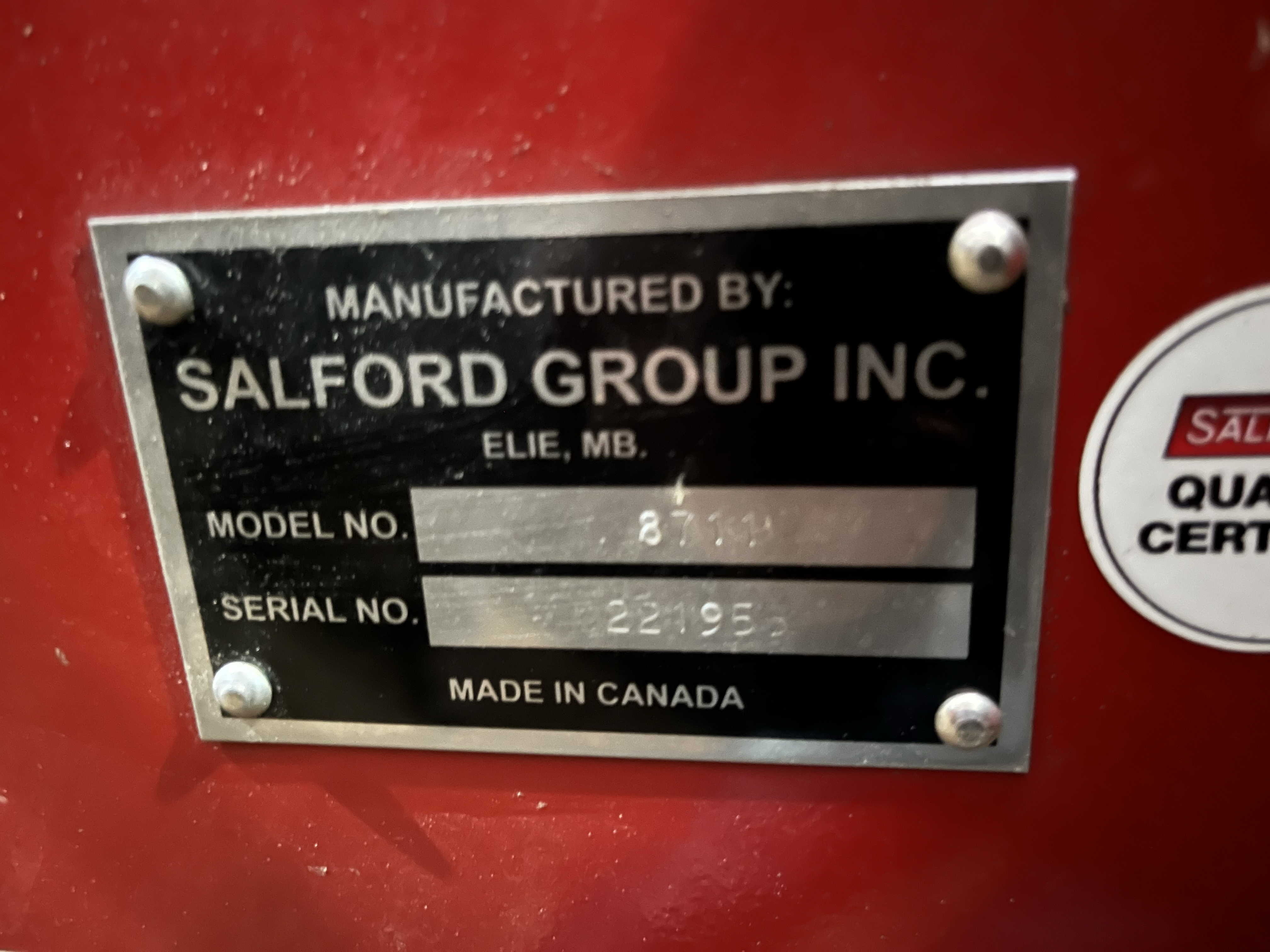 2022 Salford VALMAR 8711 Fertilizer Spreader