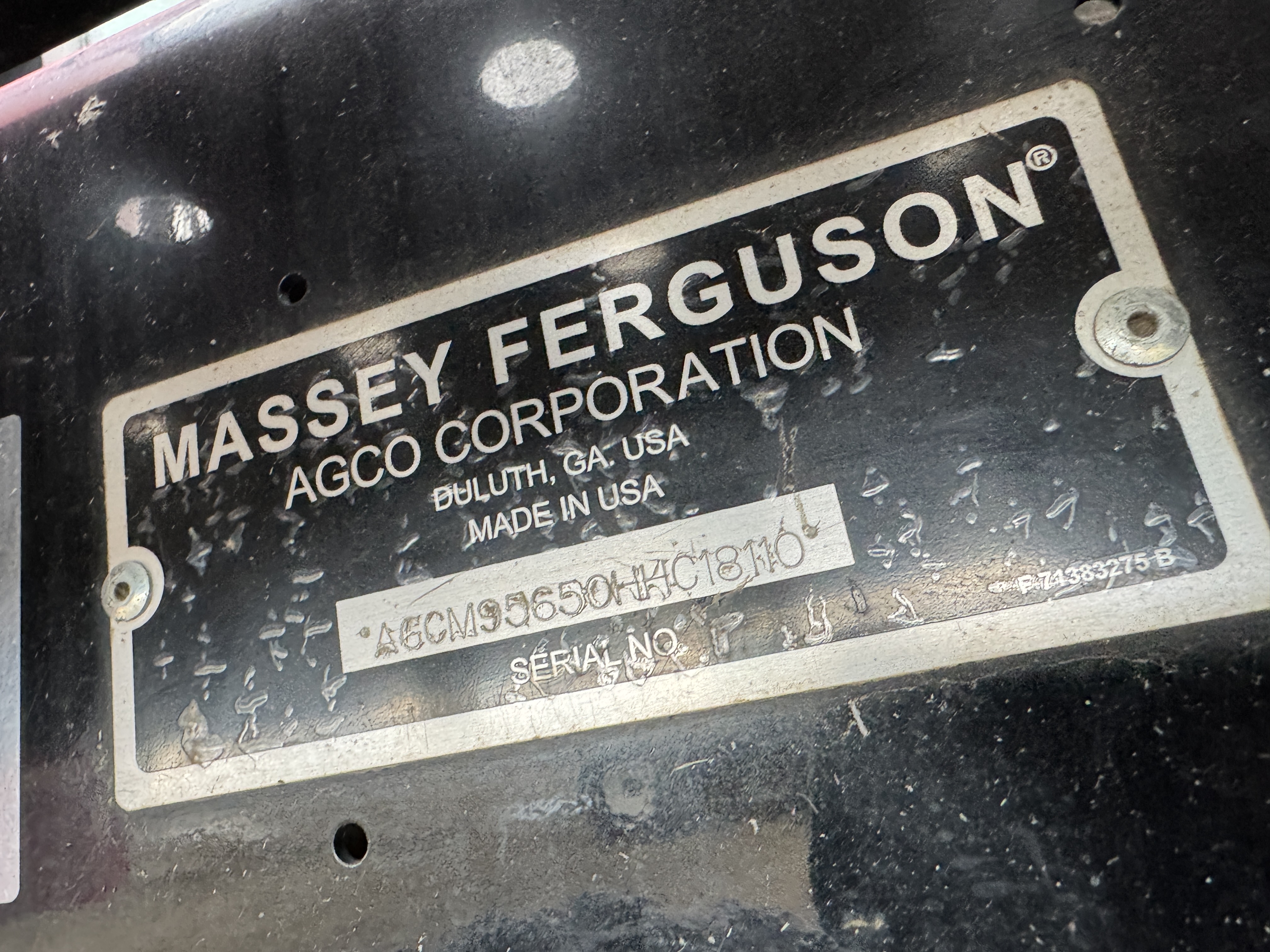 2017 Massey Ferguson 9565 Combine