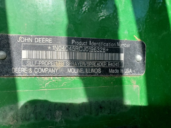 2019 John Deere R4045 Sprayer/High Clearance