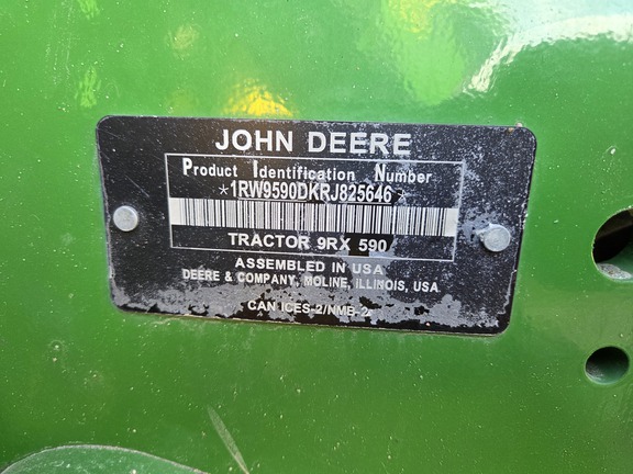 2024 John Deere 9RX 590 Tractor Rubber Track