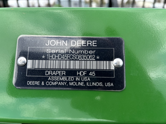 2025 John Deere HDF 45 Header Combine