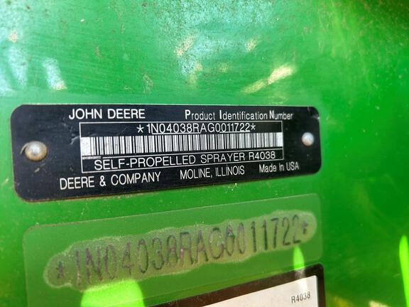 2016 John Deere R4038 Sprayer/High Clearance