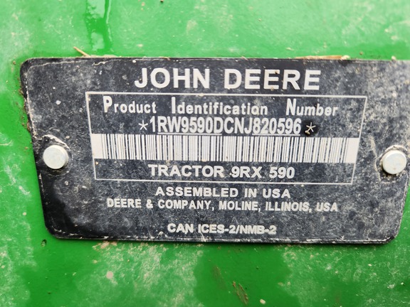 2022 John Deere 9RX 590 Tractor Rubber Track