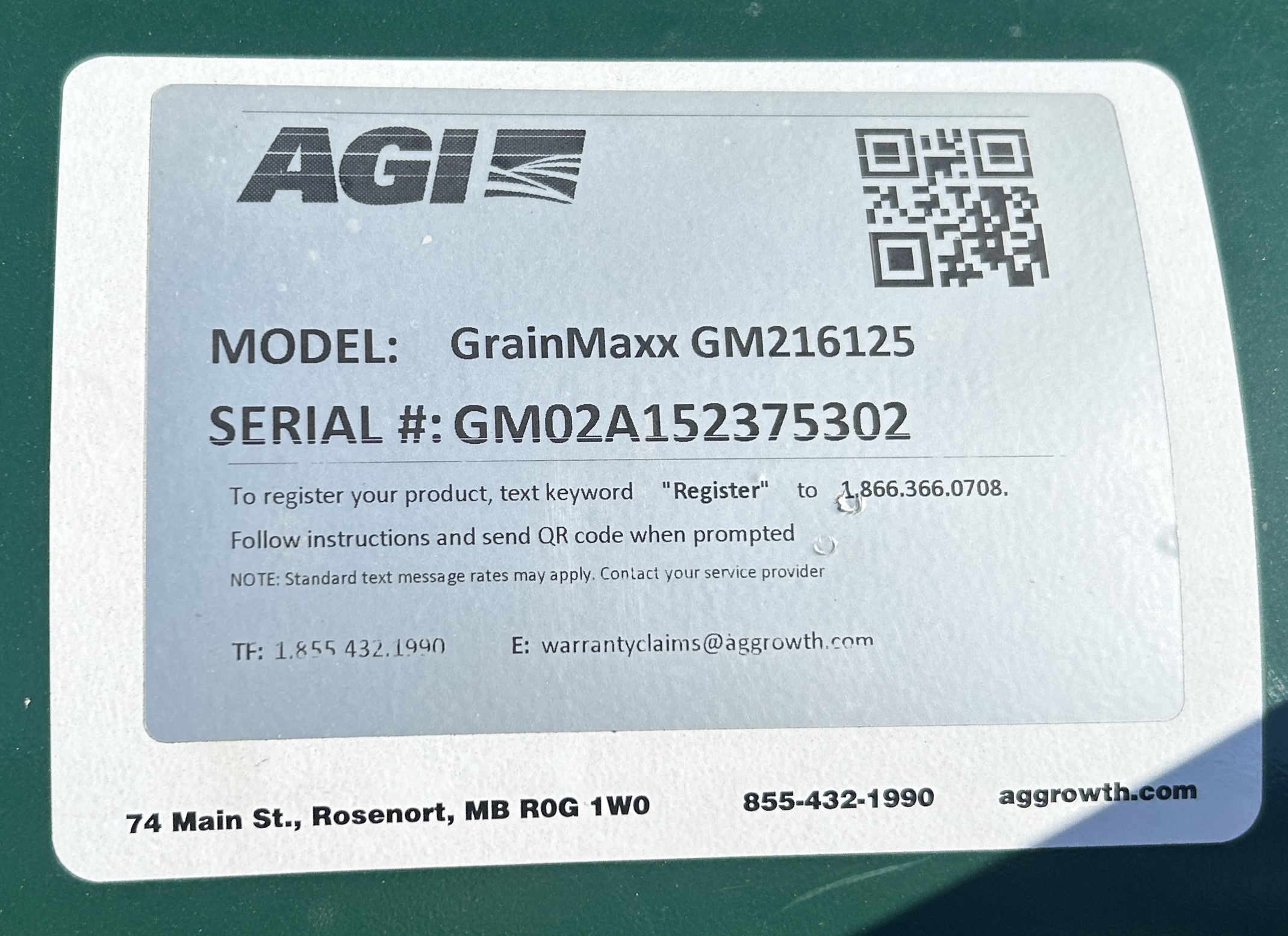 2023 GrainMaxx 86125 Grain Auger