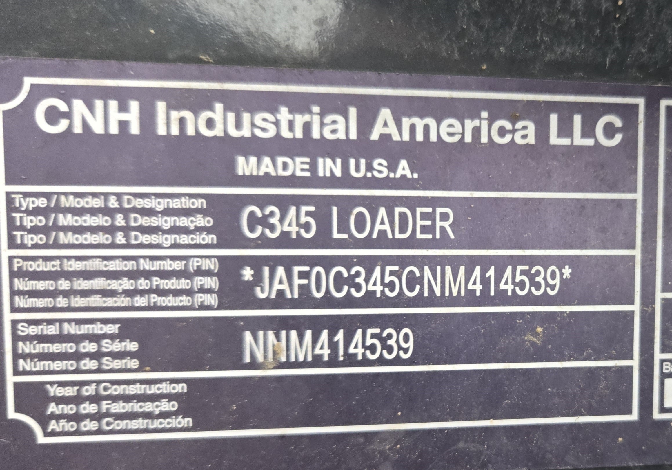 2021 New Holland C345 Compact Track Loader