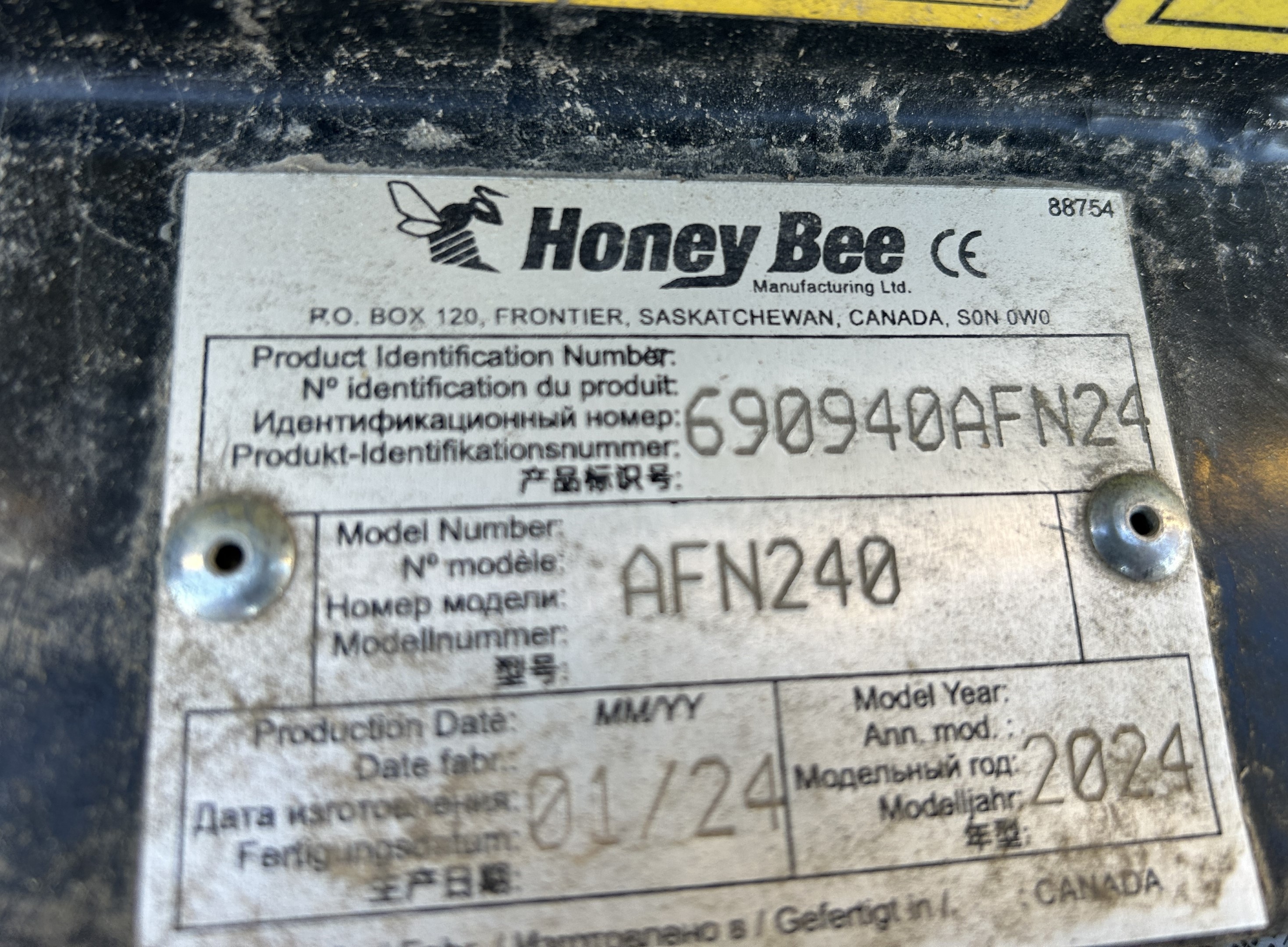 2024 Honey Bee AFN240 Header Draper Flex