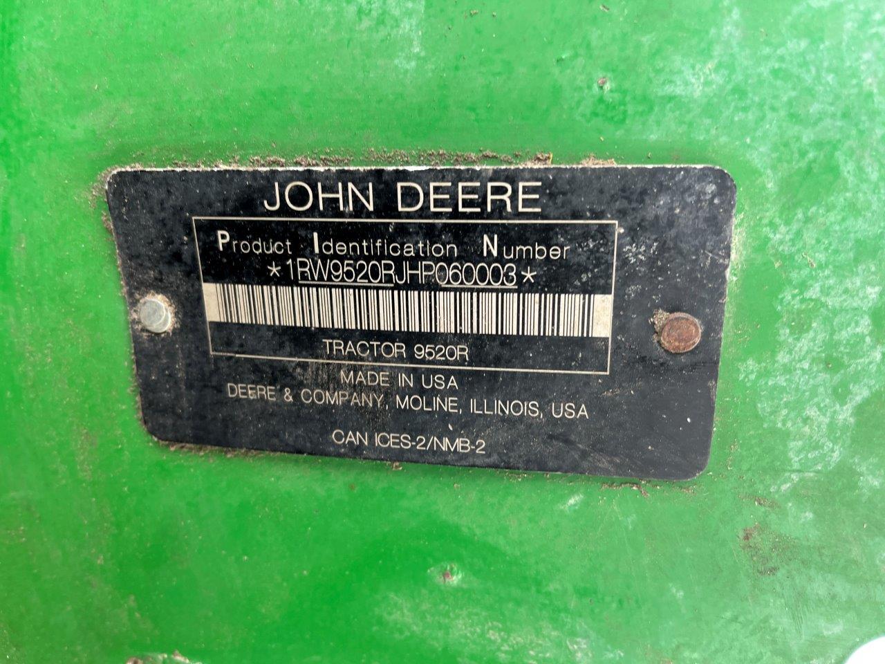 2018 John Deere 9520R Tractor