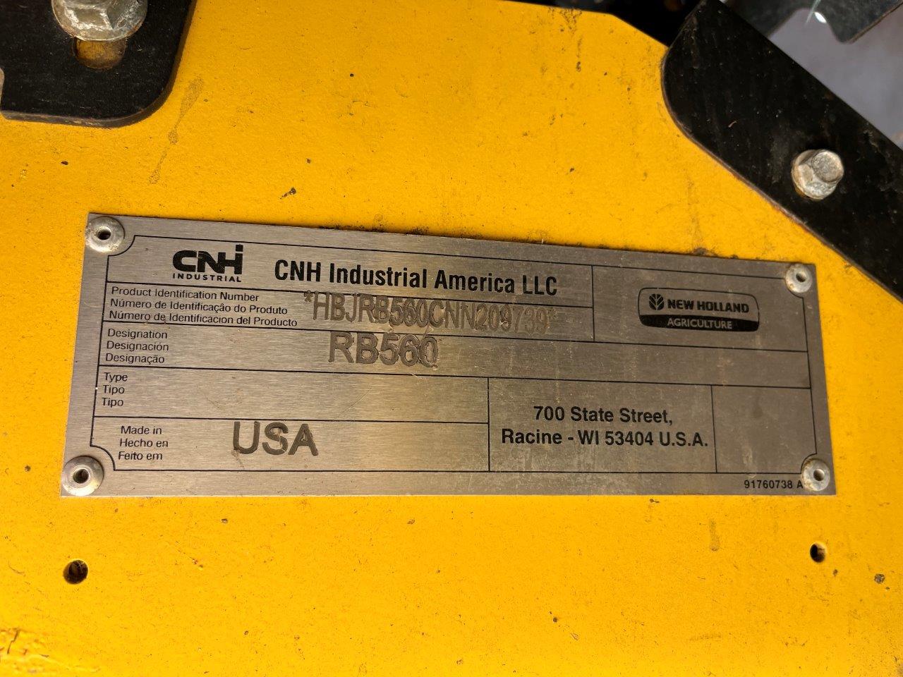 2022 New Holland RB560 Bale Slice Plus Baler/Round